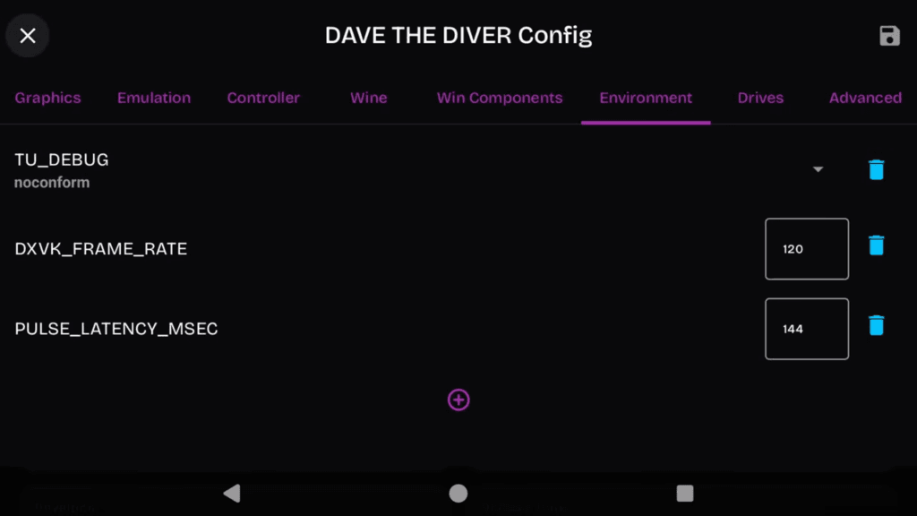 Переменные окружения: DXVK_FRAME_RATE 120 и PULSE_LATENCY_MSEC