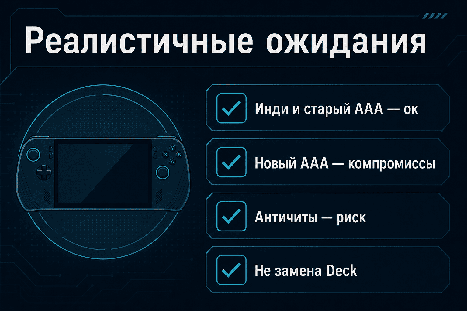 Ожидания: инди и старые AAA идут, новые AAA с компромиссами, античит — риск